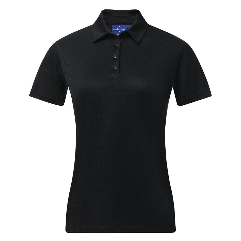 WS Sustainable Jacquard Knit Polo Ladies PS96