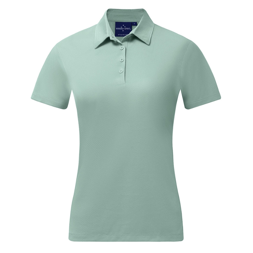 WS Sustainable Jacquard Knit Polo Ladies PS96