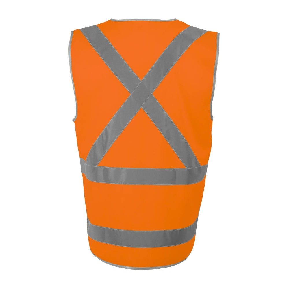 WS HI-VIS X BACK SAFETY VEST WITH TAIL SW72