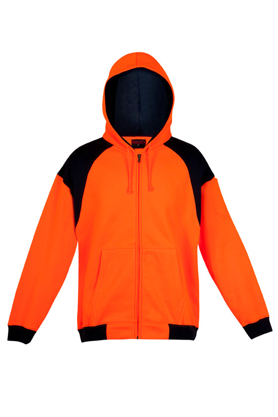 RM Men Shoulder Contrast Zipper Hoodies Workwear - F303HZW