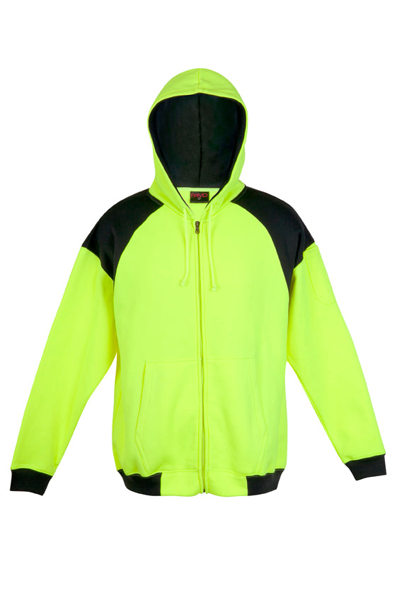 RM Men Shoulder Contrast Zipper Hoodies Workwear - F303HZW