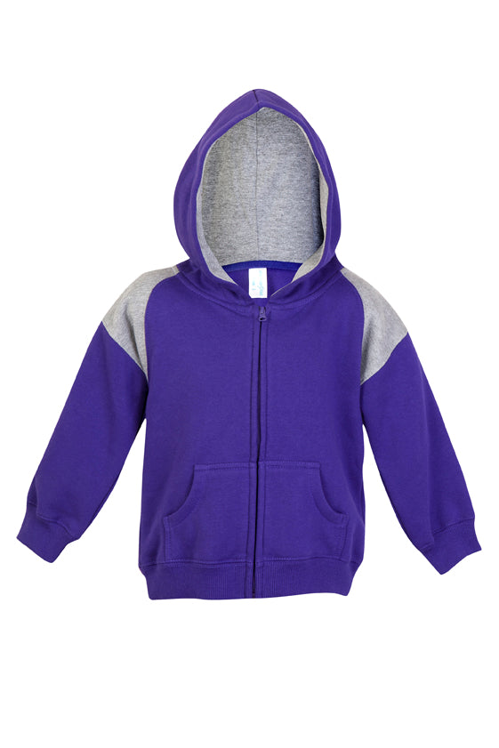 RM Kids Shoulder Contrast Panel Hoodies with Zipper - F335ZZ