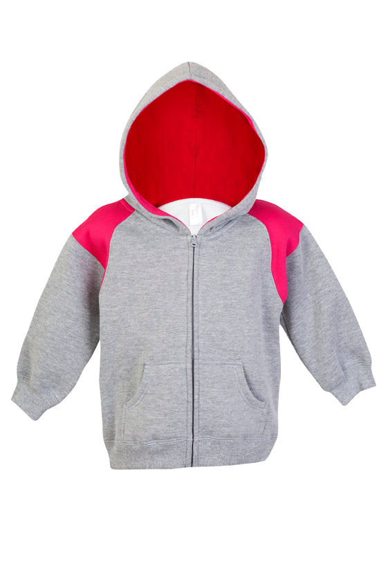 RM Kids Shoulder Contrast Panel Hoodies with Zipper - F335ZZ