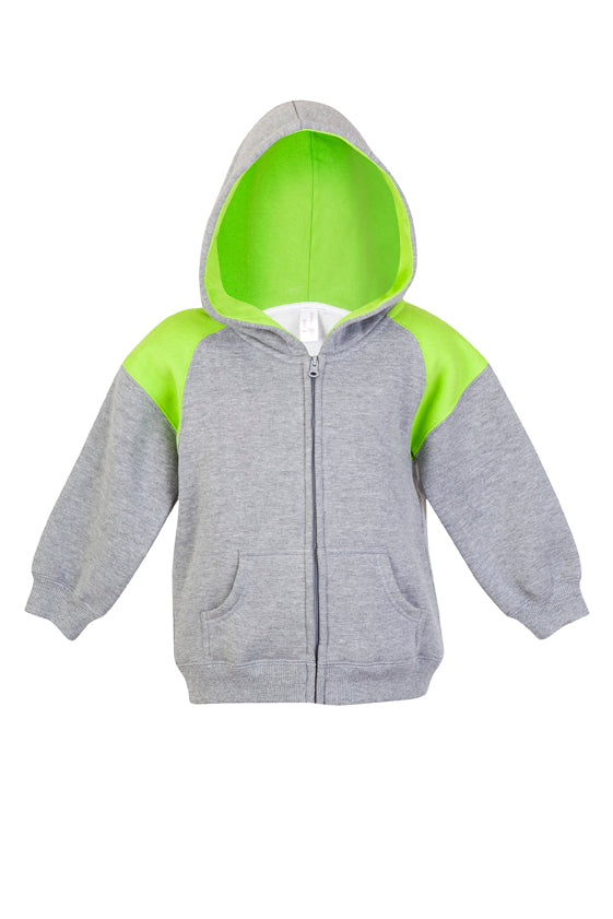 RM Kids Shoulder Contrast Panel Hoodies with Zipper - F335ZZ