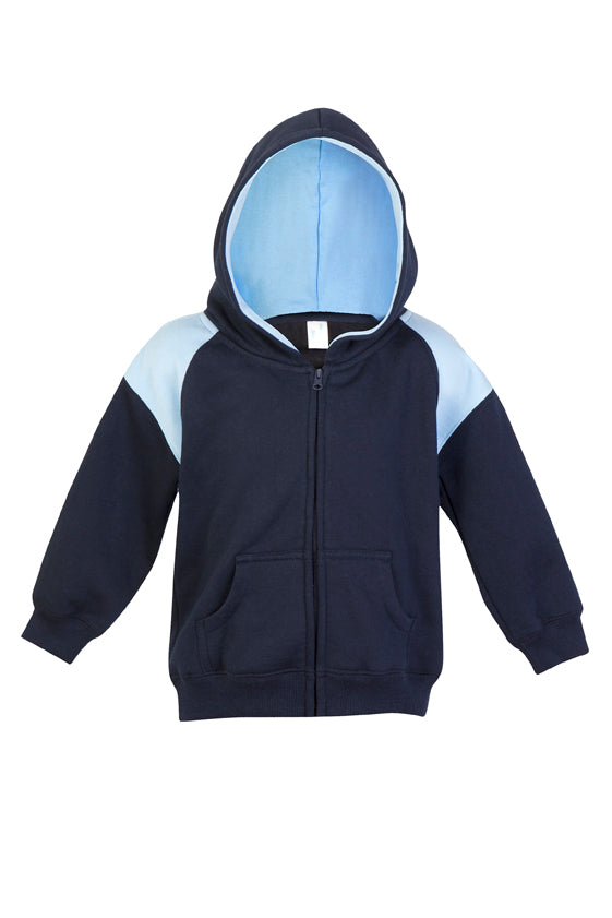 RM Kids Shoulder Contrast Panel Hoodies with Zipper - F335ZZ
