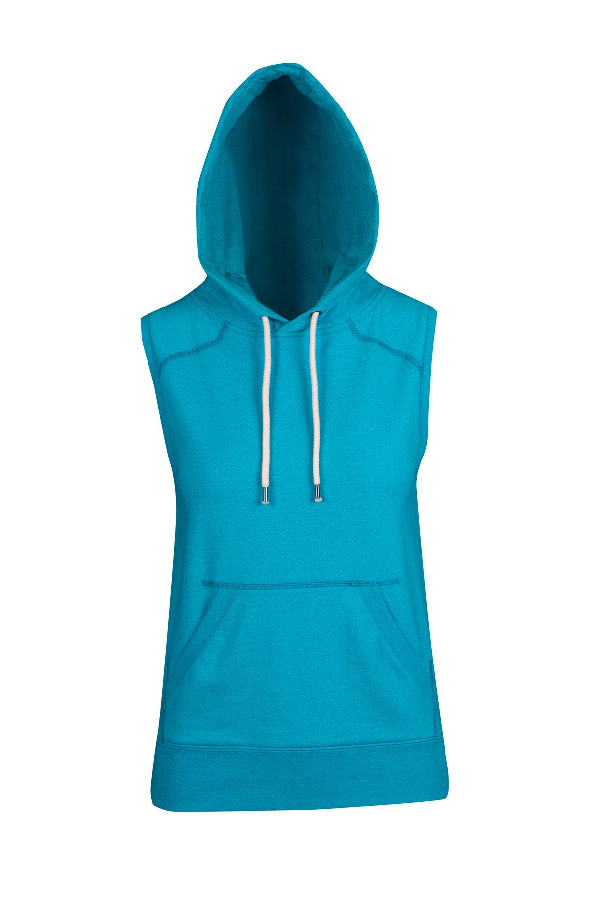RM Womens/Junior Heather Sleeveless ZIP Hoodies - Greatness Range - FZ77UN