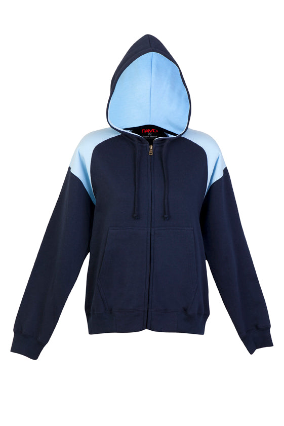 RM Womens/Juniors Shoulder Contrast ZIP Hoodie - FZ33UN