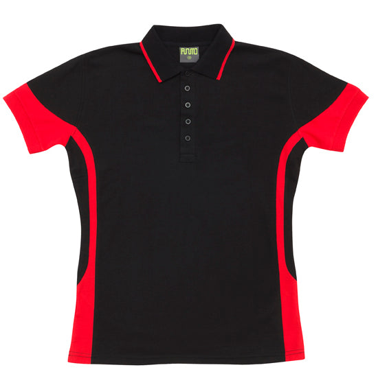 RM Women's Contrast Polycotton Polo - P519LD