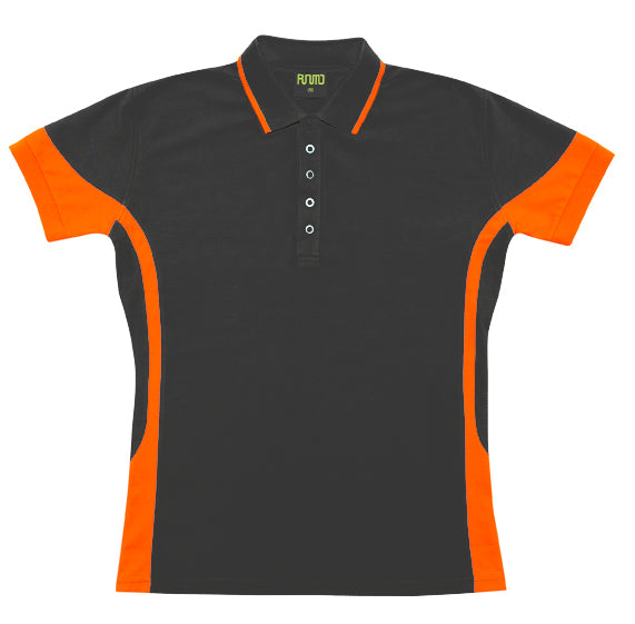 RM Women's Contrast Polycotton Polo - P519LD