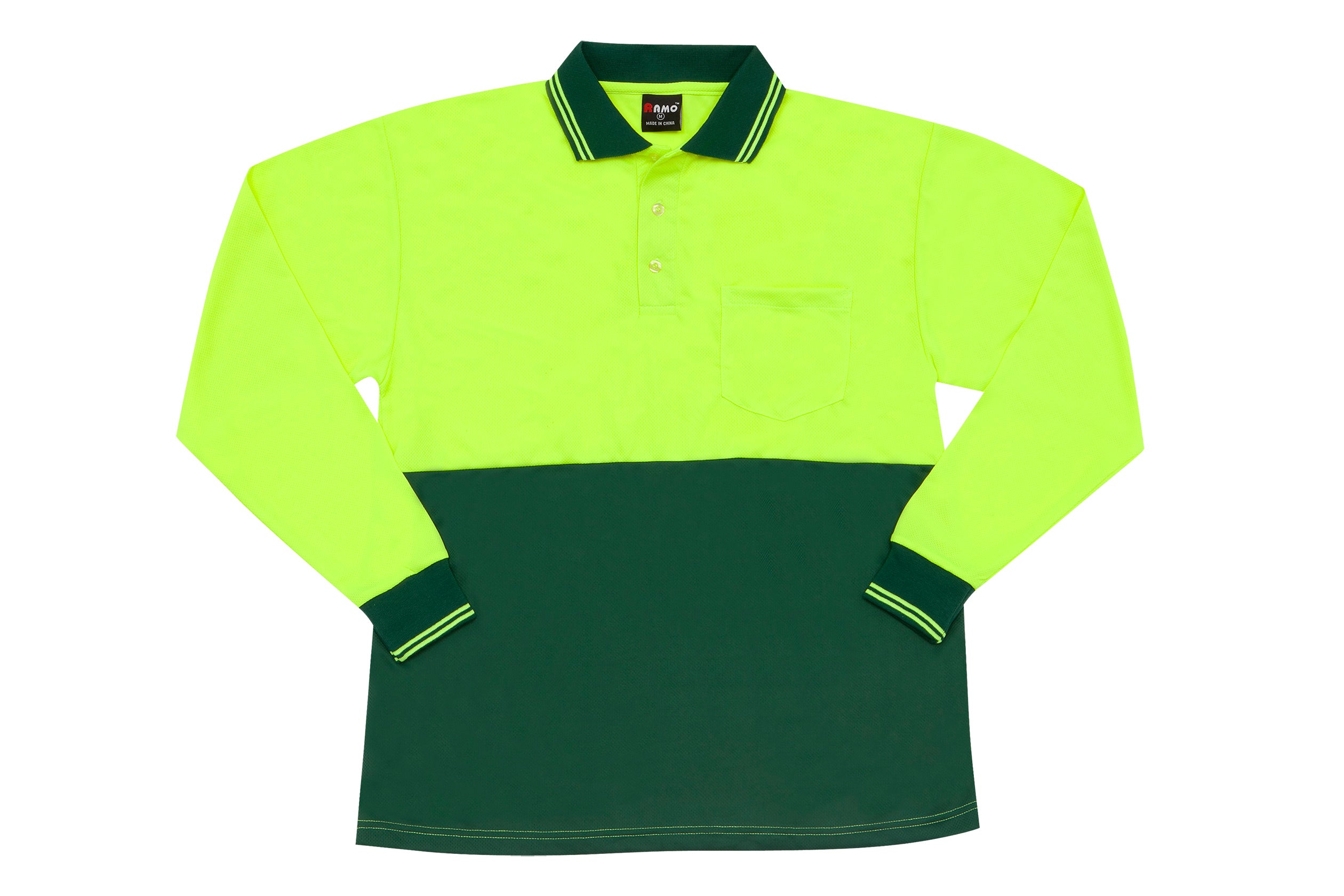 RM Hi Vis Long Sleeve Polo - PS101L