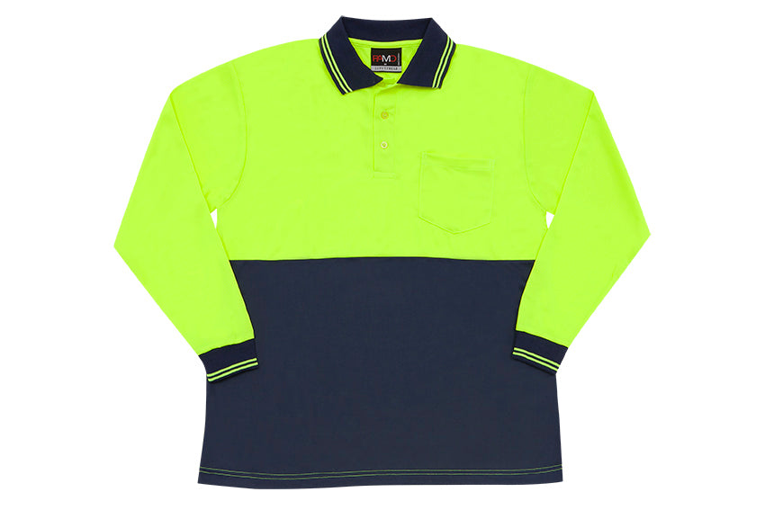 RM Hi Vis Long Sleeve Polo - PS101L