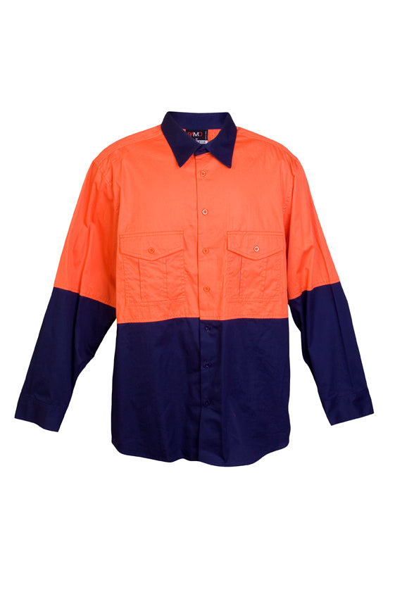 RM 100% Combed Cotton Drill Long Sleeve Shirts - S007ML