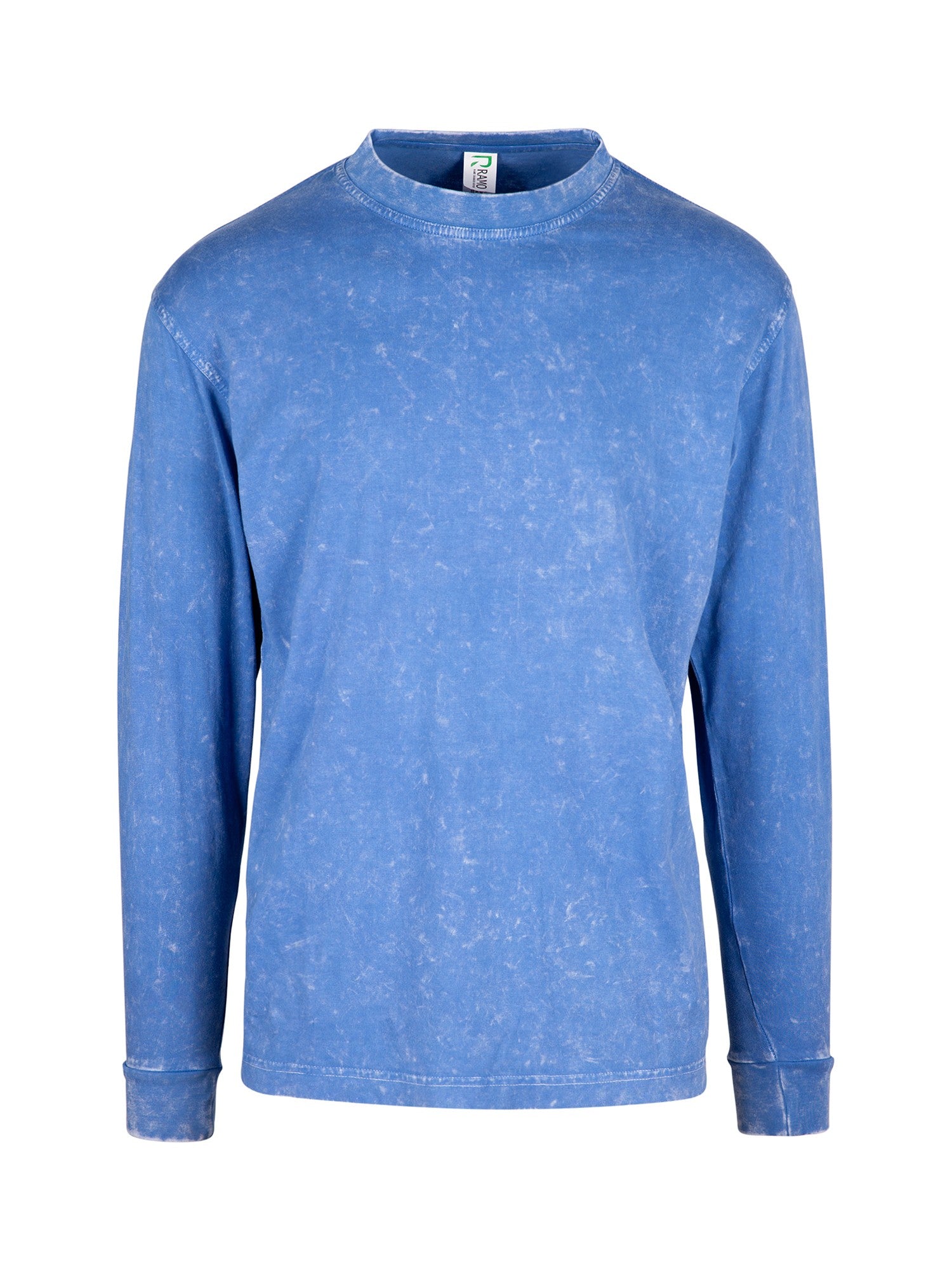 RM Men's / Unisex Stone Wash Long Sleeve T-Shirt - T227LS