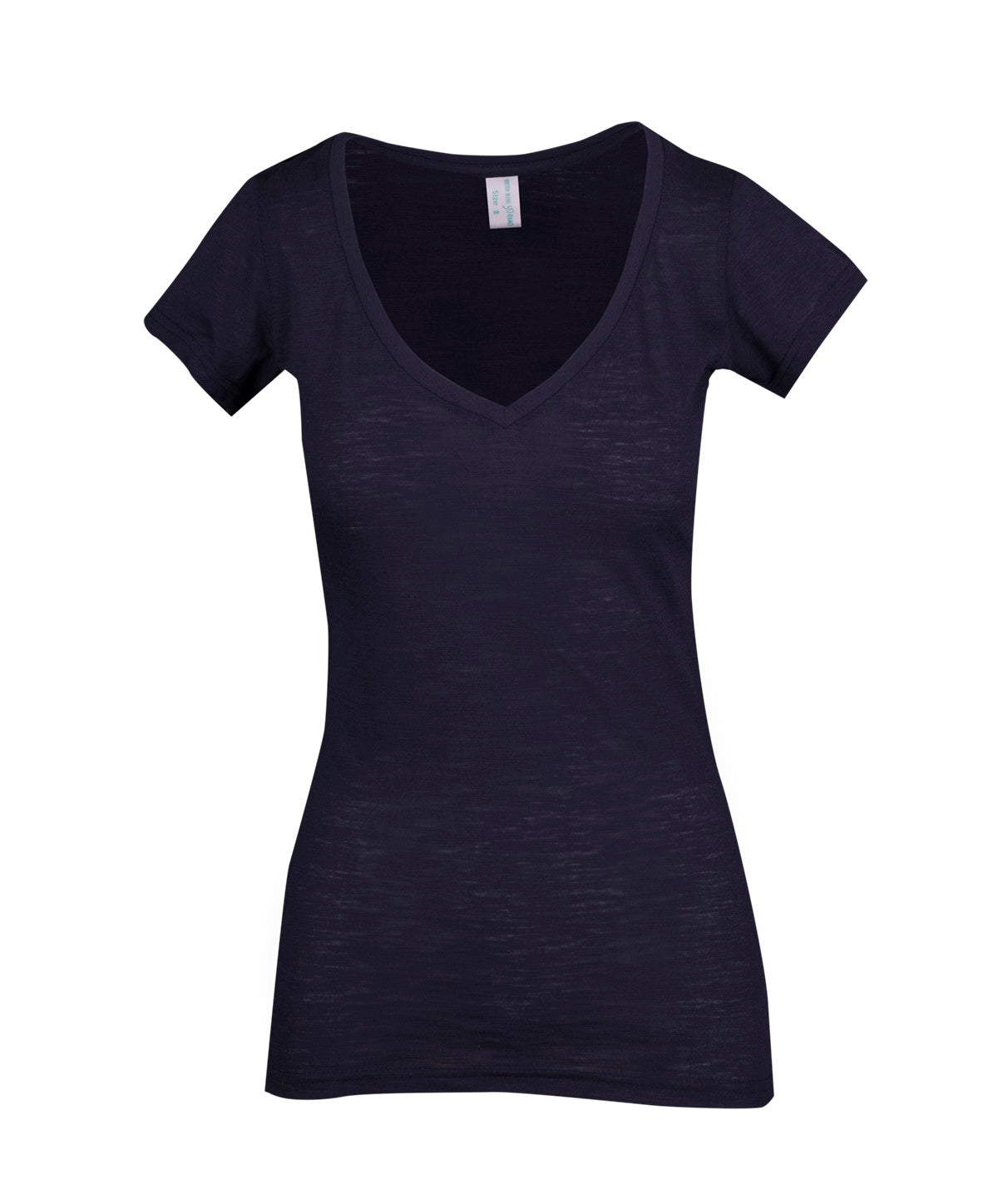 RM Women's Raw Cotton Wave V Neck T Shirt - T918LD