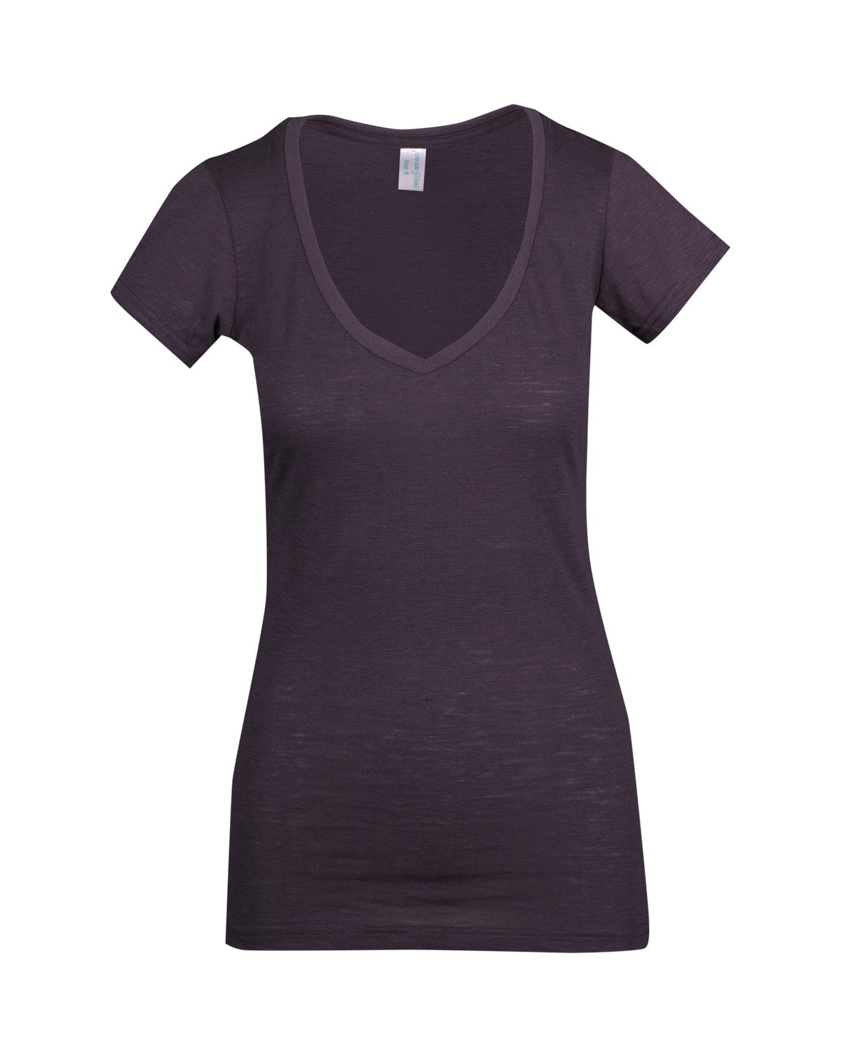 RM Women's Raw Cotton Wave V Neck T Shirt - T918LD