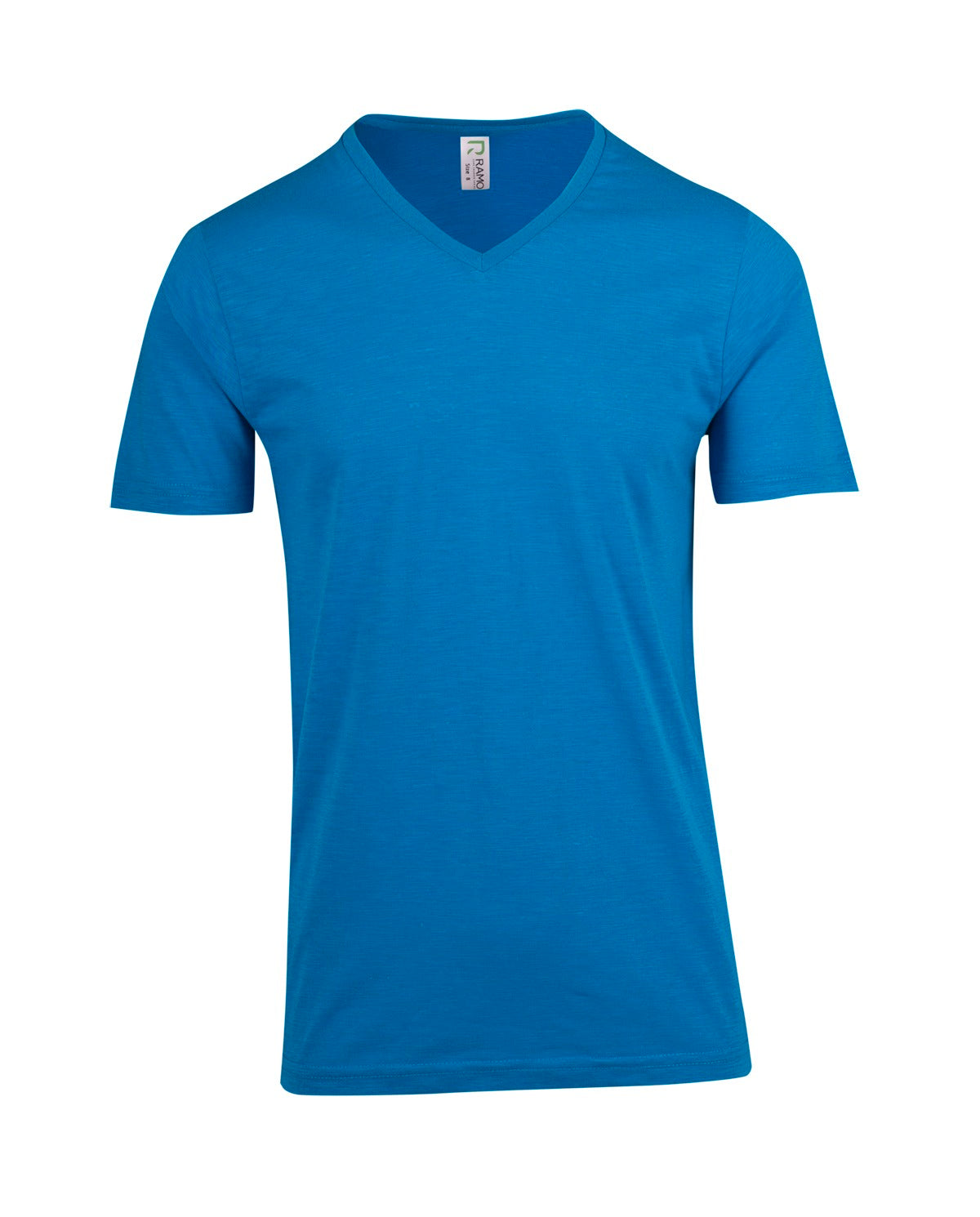 RM Men's / Unisex Raw Cotton Wave V Neck T-Shirt - T918TV
