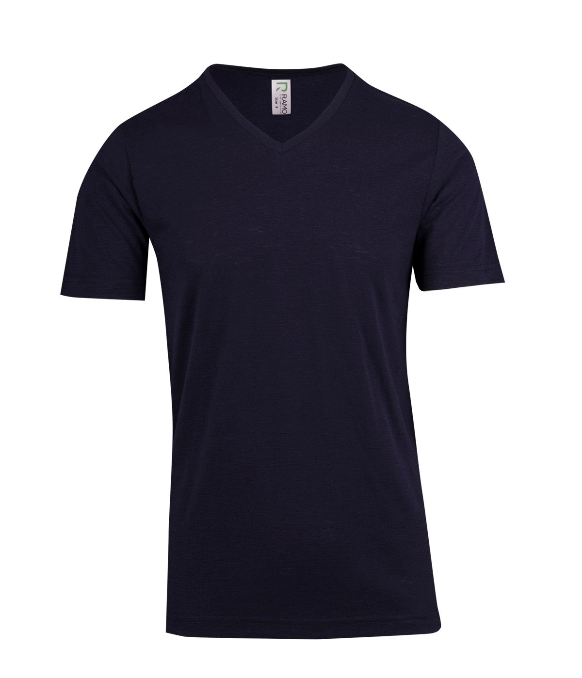 RM Men's / Unisex Raw Cotton Wave V Neck T-Shirt - T918TV