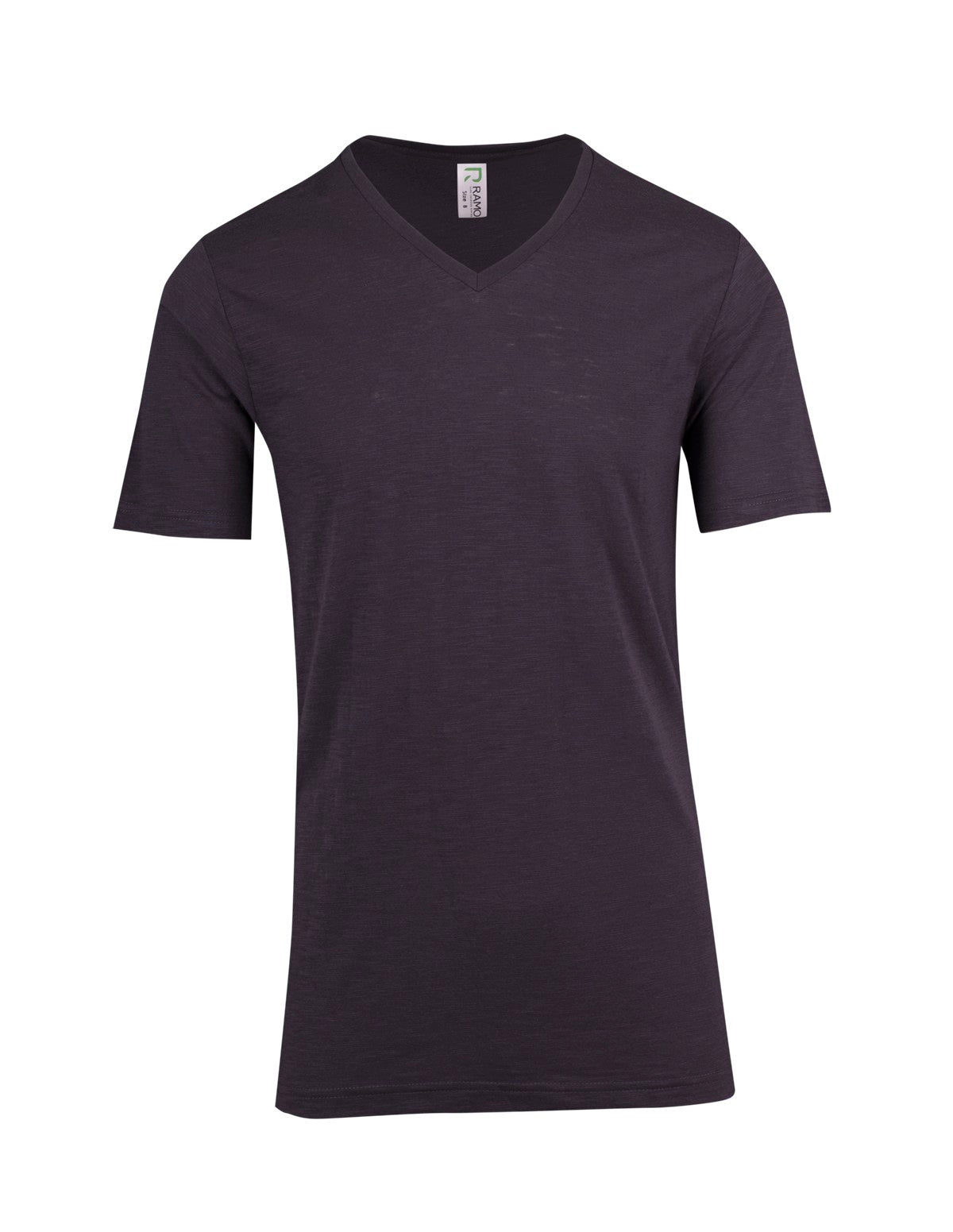 RM Men's / Unisex Raw Cotton Wave V Neck T-Shirt - T918TV