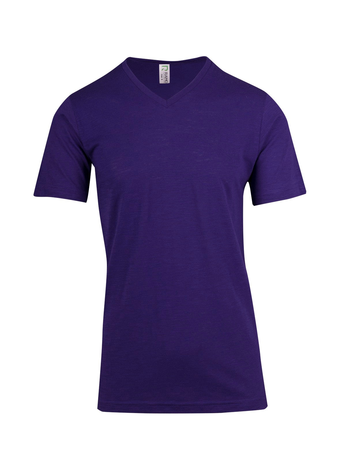 RM Men's / Unisex Raw Cotton Wave V Neck T-Shirt - T918TV