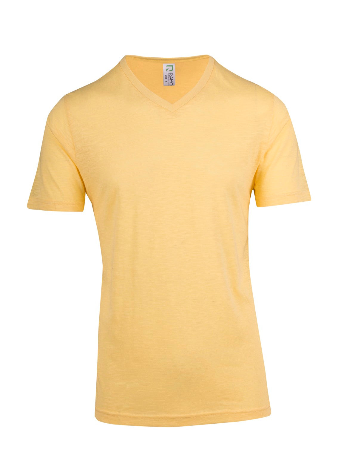 RM Men's / Unisex Raw Cotton Wave V Neck T-Shirt - T918TV