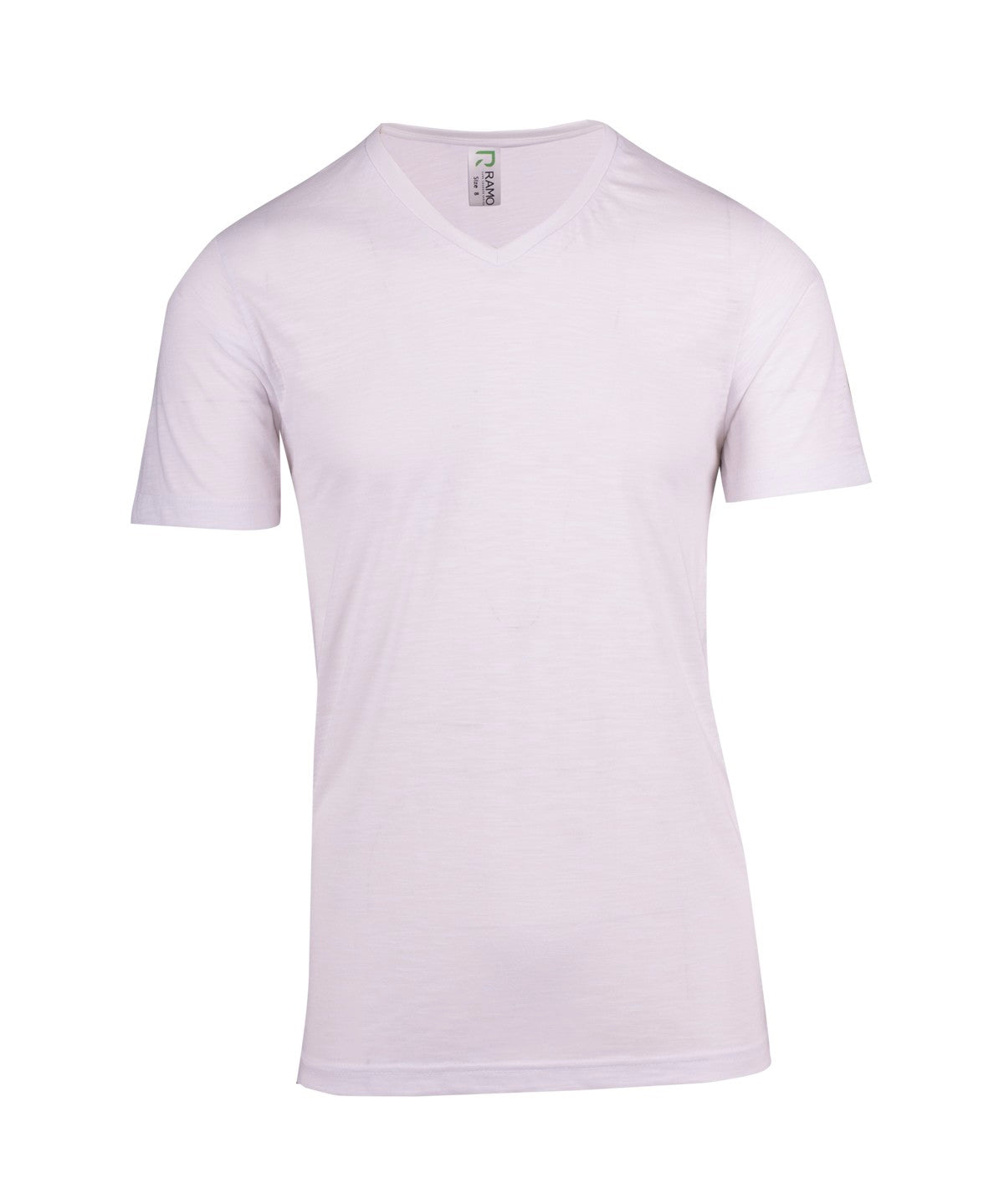 RM Men's / Unisex Raw Cotton Wave V Neck T-Shirt - T918TV