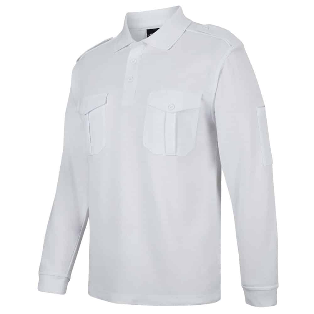 210EL-JB'S LS 250 EPAULETTE POLO-White-side