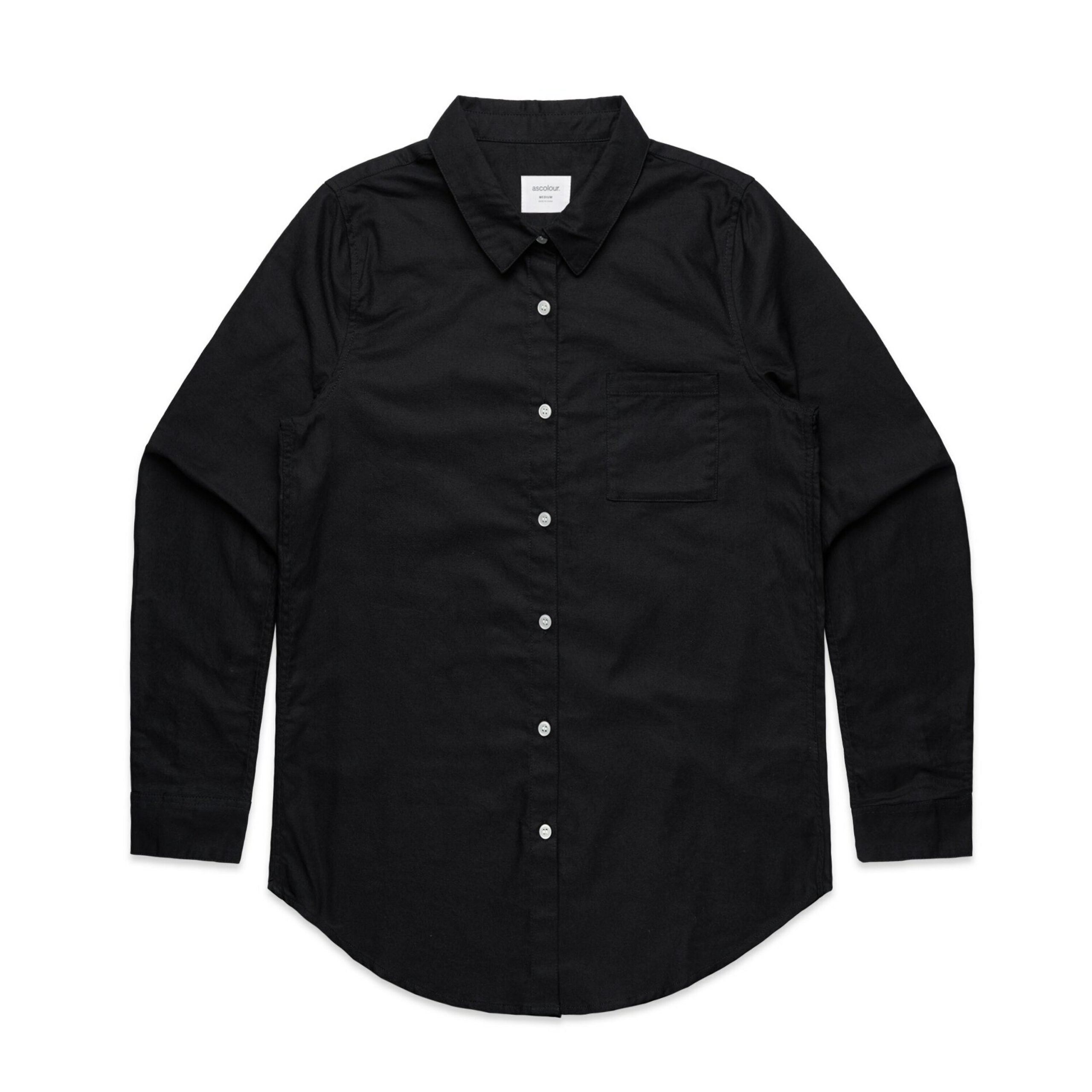 4401_AS_Womens-Oxford-Shirt_Black-scaled