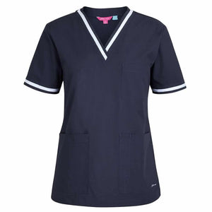 4SCT1_JBS-LADIES-CONTRAST-SCRUBS-TOP-Navy-White