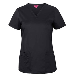 4SPT1_LADIES-PREMIUM-SCRUB-TOP-Black