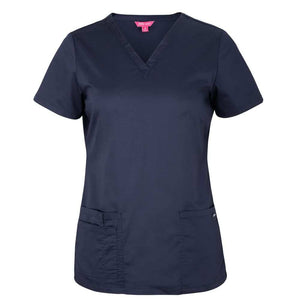 4SPT1_LADIES-PREMIUM-SCRUB-TOP-Navy