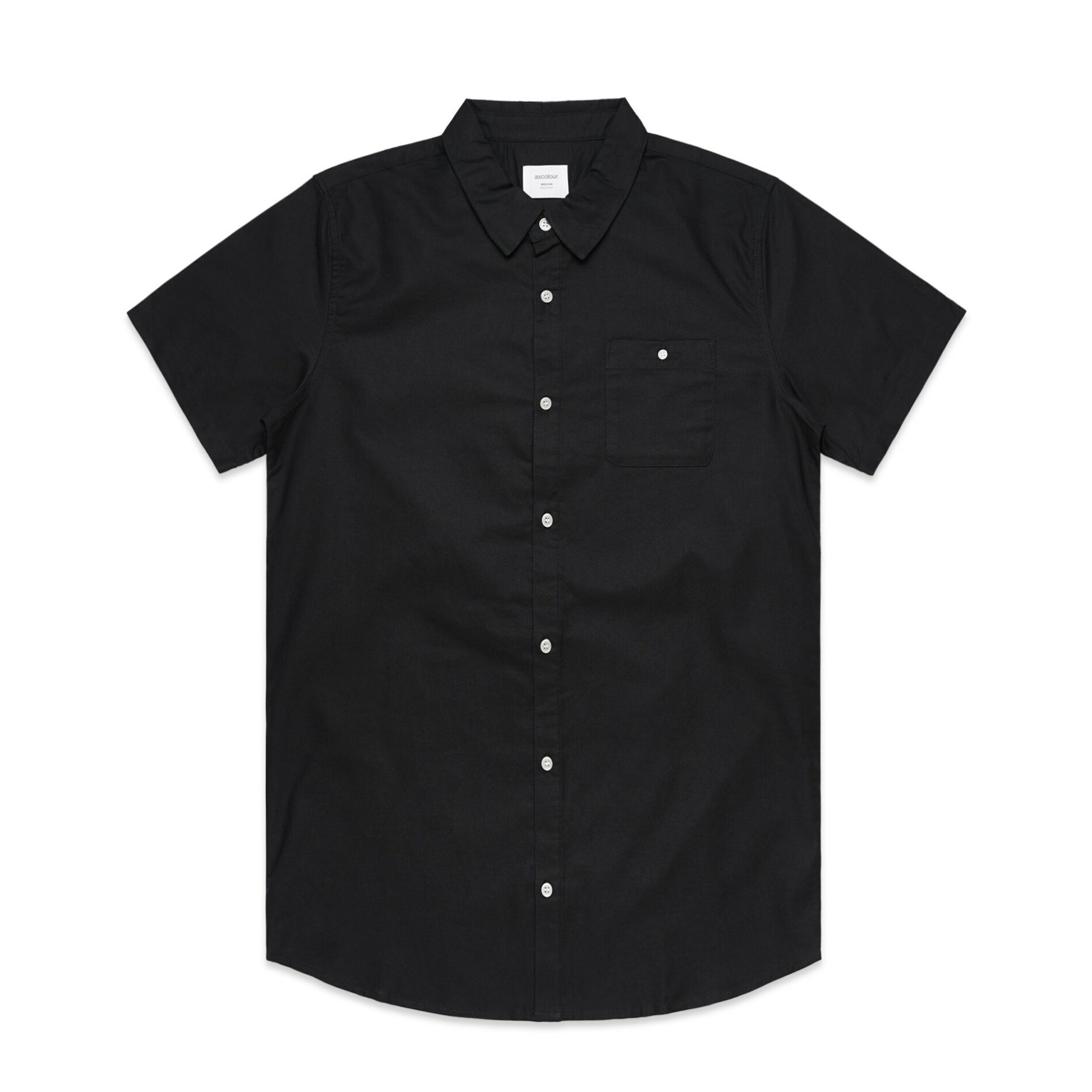 5407_AS_Mens-Oxford-SS-Shirt_Black-scaled