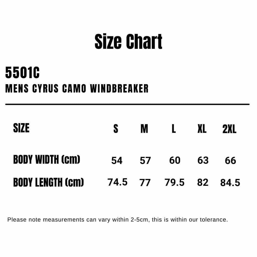 5501C_Mens-Cyrus-Camo-Windbreaker_Size-Chart
