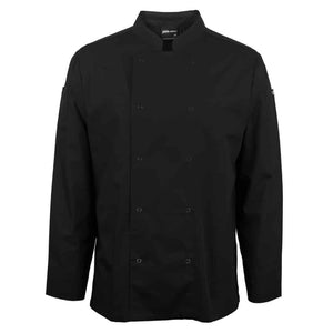 5CJL_JB'S LS SNAP BUTTON CHEFS JACKET-Black