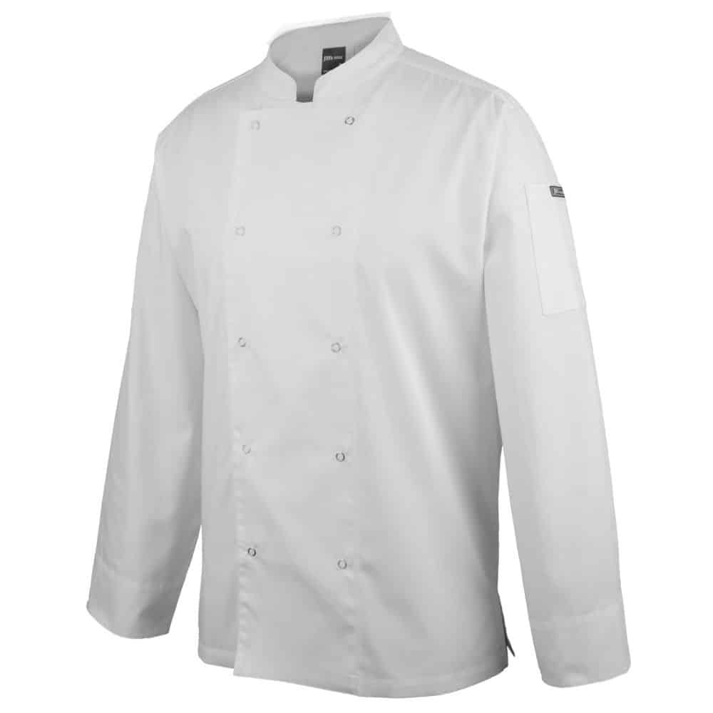 5CJL_JB'S LS SNAP BUTTON CHEFS JACKET-White-side