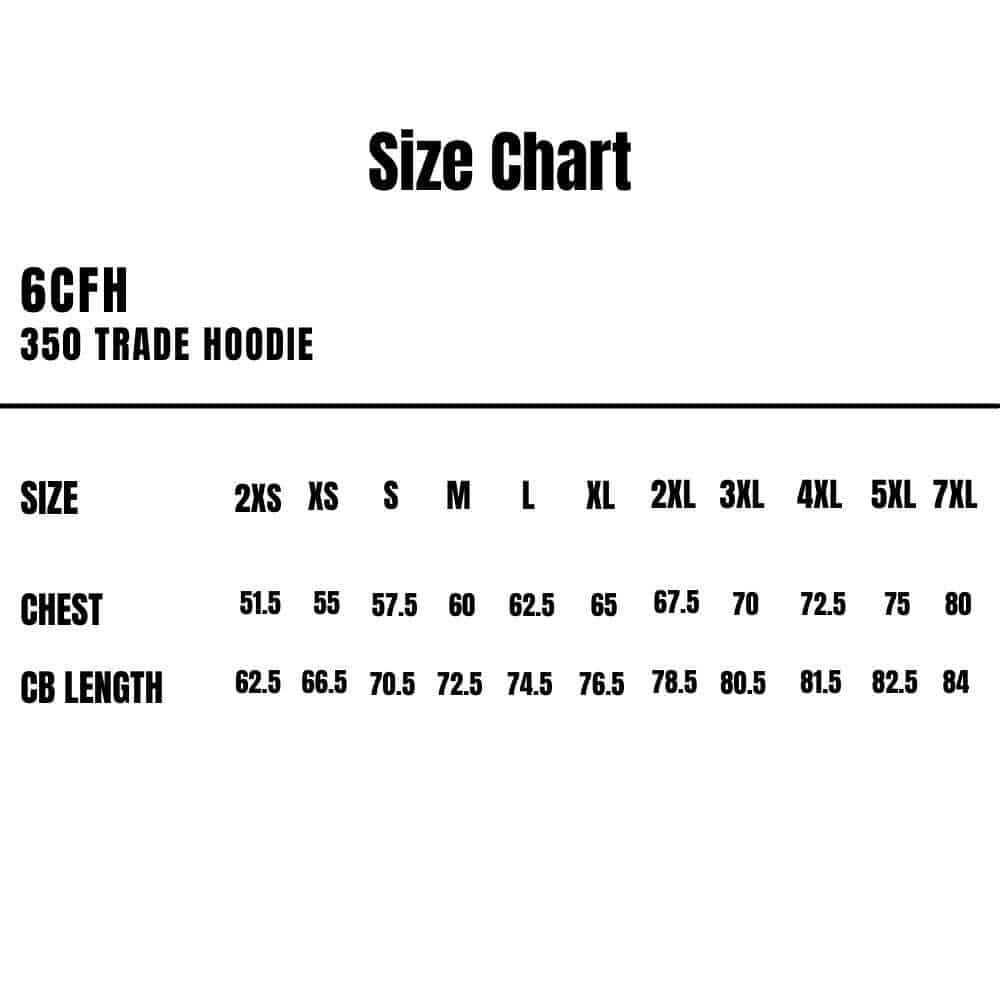 6CFH_JB_350-Trade-Hoodie_Size-Chart