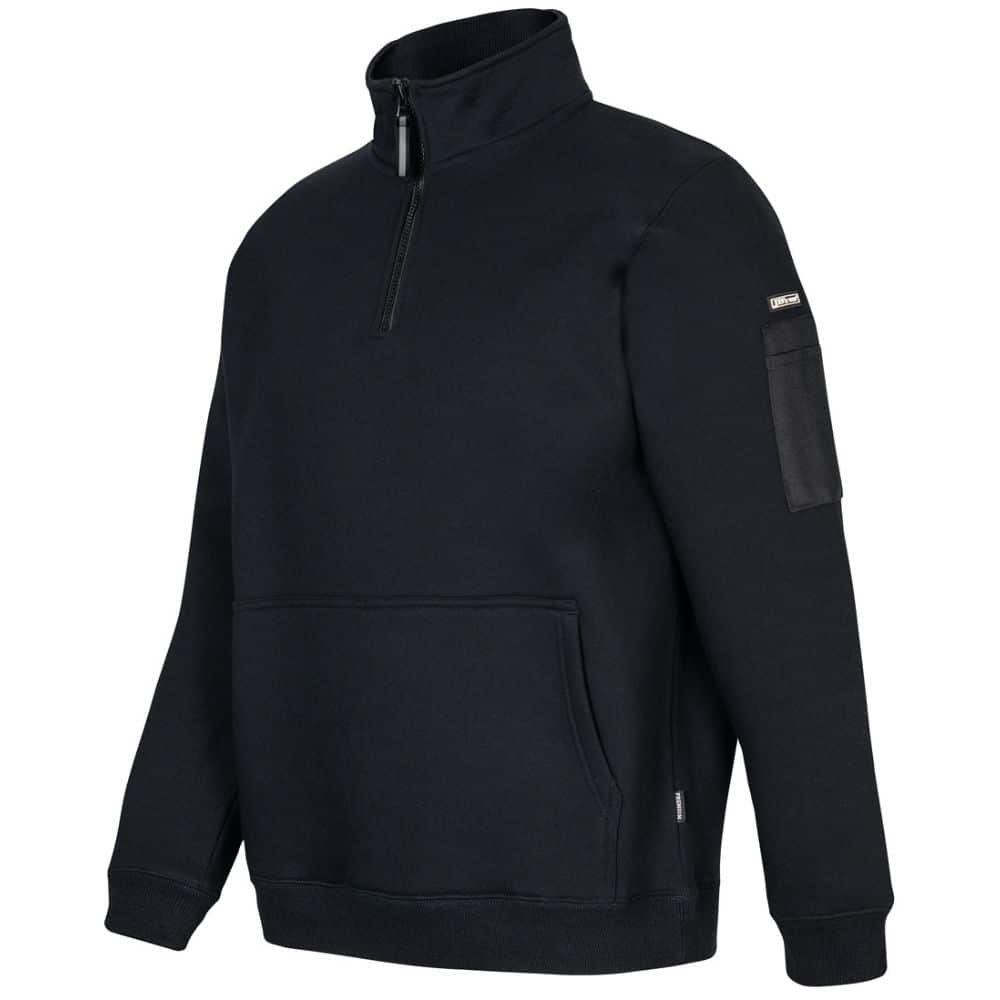 6CHF-JB'S 350 PREMIUM TRADE 12 ZIP FLEECE-Black-Black-Side