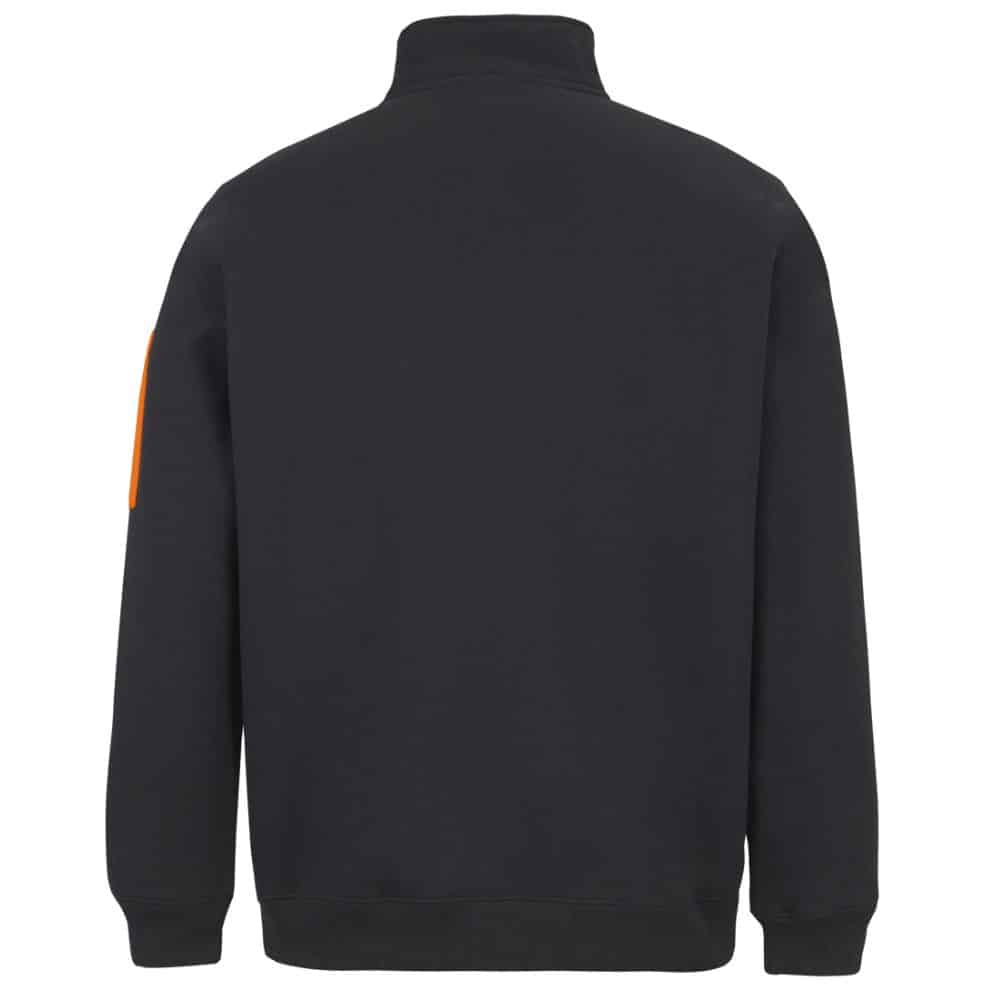 6CHF-JB'S 350 PREMIUM TRADE 12 ZIP FLEECE-Black-Orange-Back