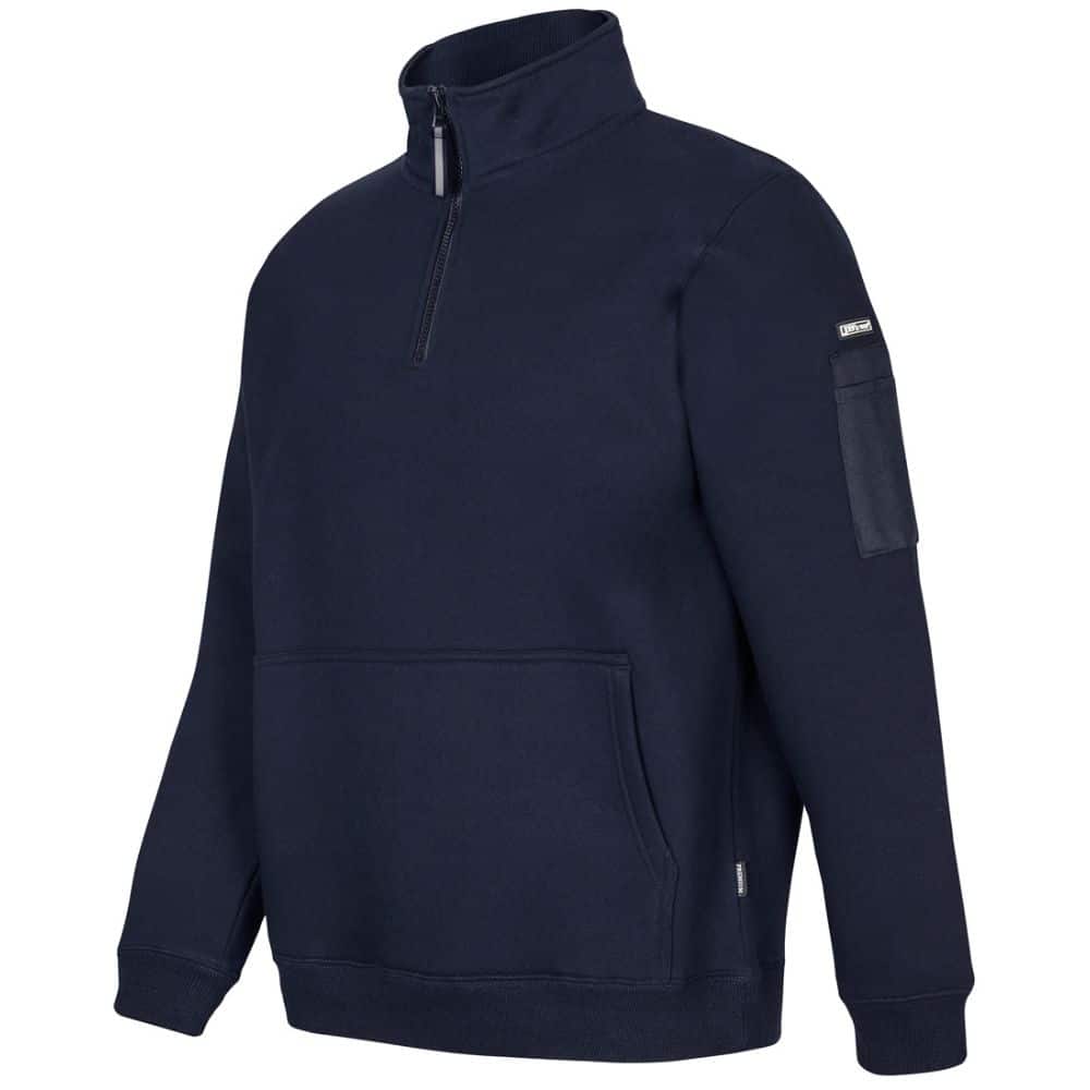 6CHF-JB'S 350 PREMIUM TRADE 12 ZIP FLEECE-Navy-Navy-Side