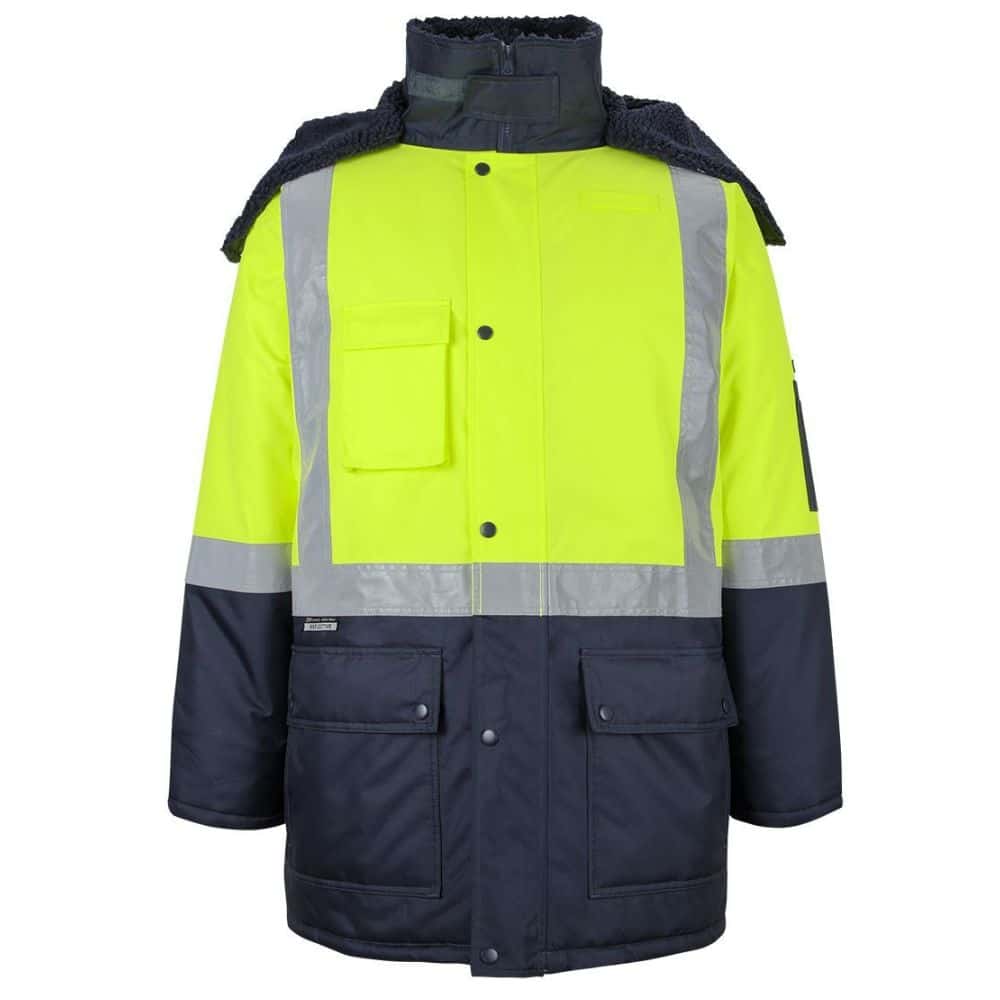 6DFJ_JB'S HI VIS (D+N) FREEZER JACKET_Lime Navy