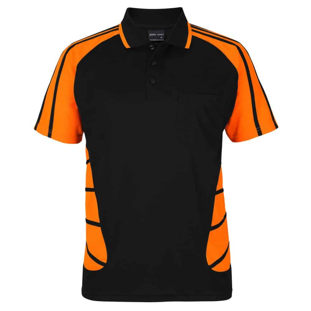 6HSSP_JB'S STREET SPIDER POLO-Black-Orange