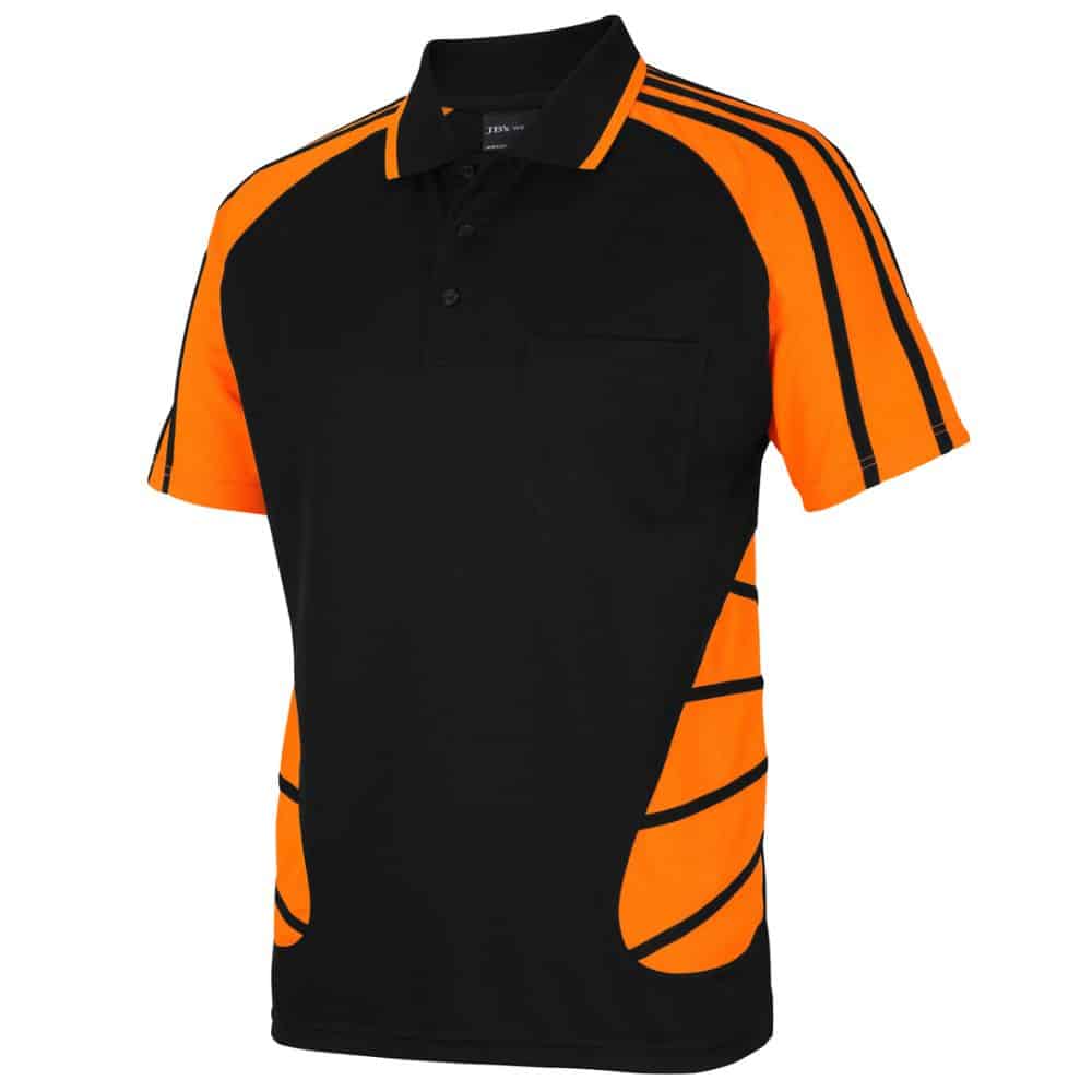 6HSSP_JB'S STREET SPIDER POLO-Black-Orange_side