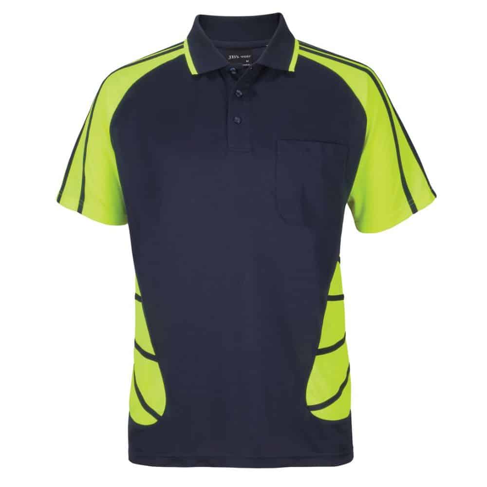 6HSSP_JB'S STREET SPIDER POLO-Navy-Lime