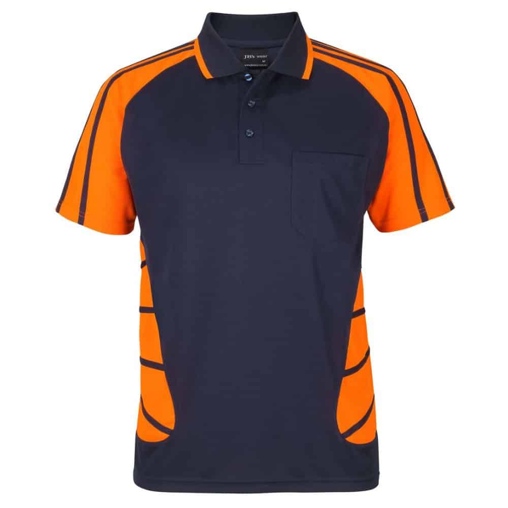 6HSSP_JB'S STREET SPIDER POLO-Navy-Orange