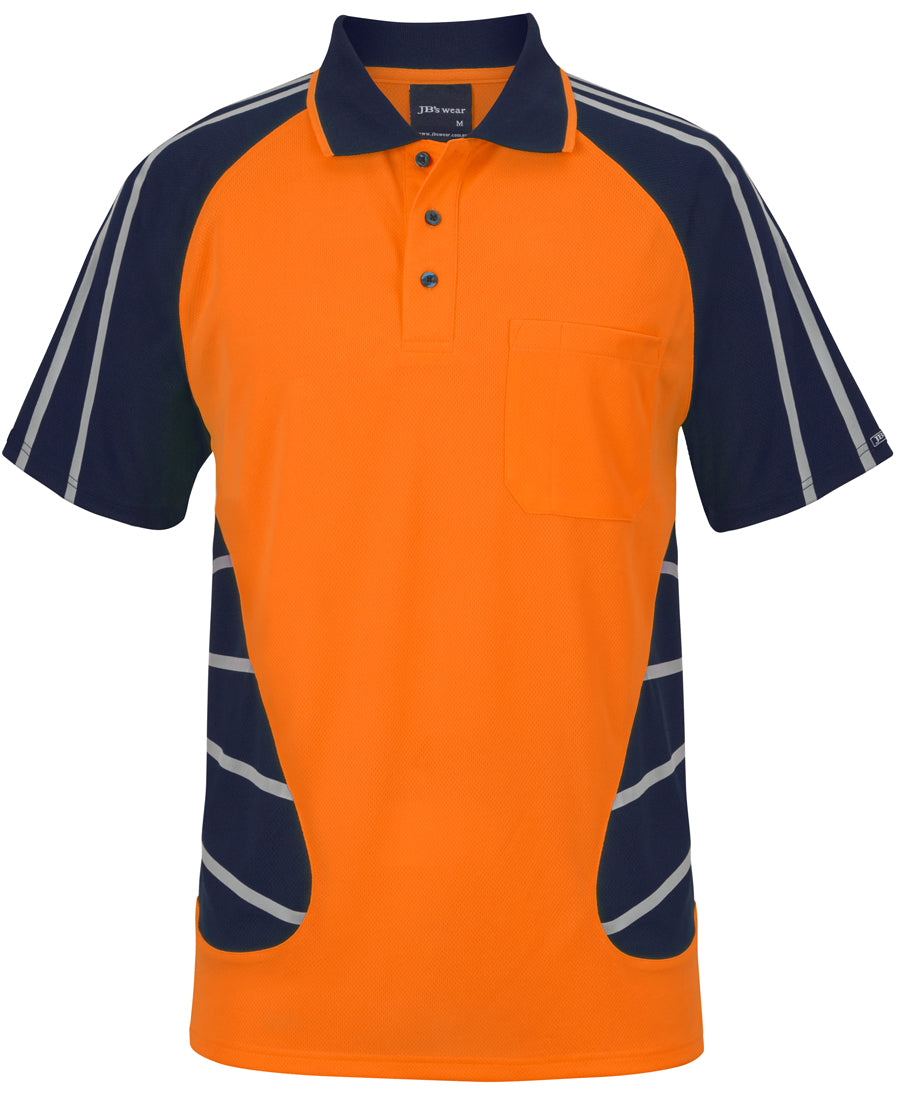 JB 6HSSR STREET SPIDER POLO W/ REFLECTIVE STRIPE