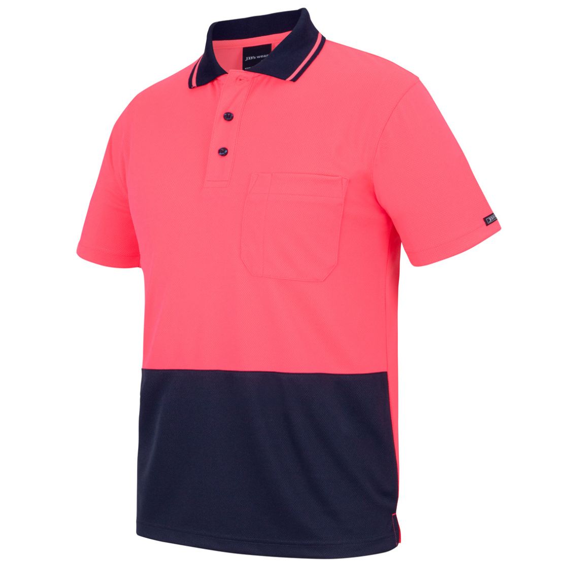 JB 6HVNC Adults and Kids Hi Vis Non Cuff Traditional Polo