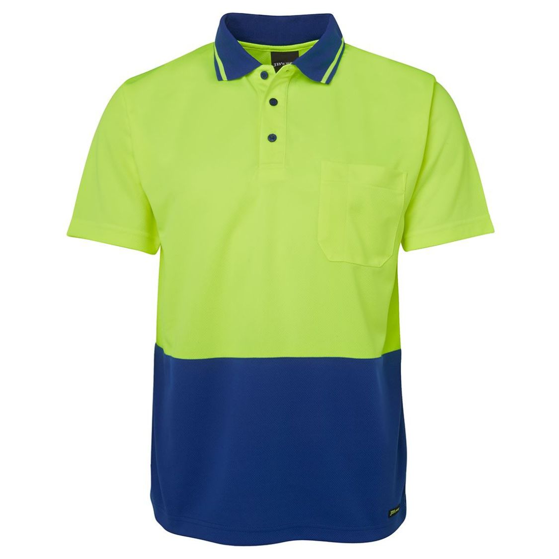 JB 6HVNC Adults and Kids Hi Vis Non Cuff Traditional Polo