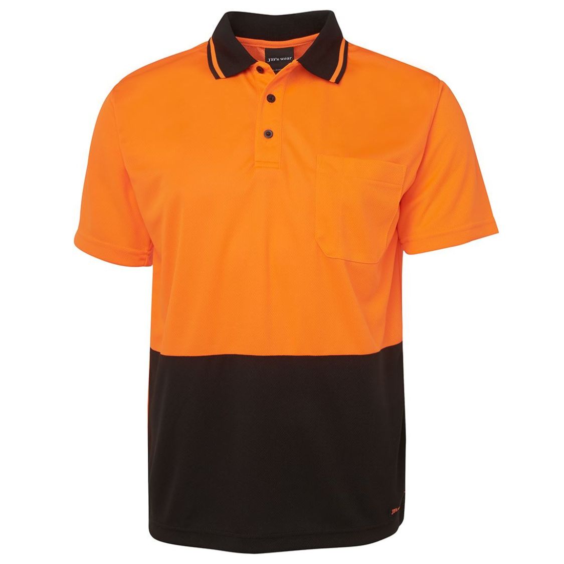 JB 6HVNC Adults and Kids Hi Vis Non Cuff Traditional Polo