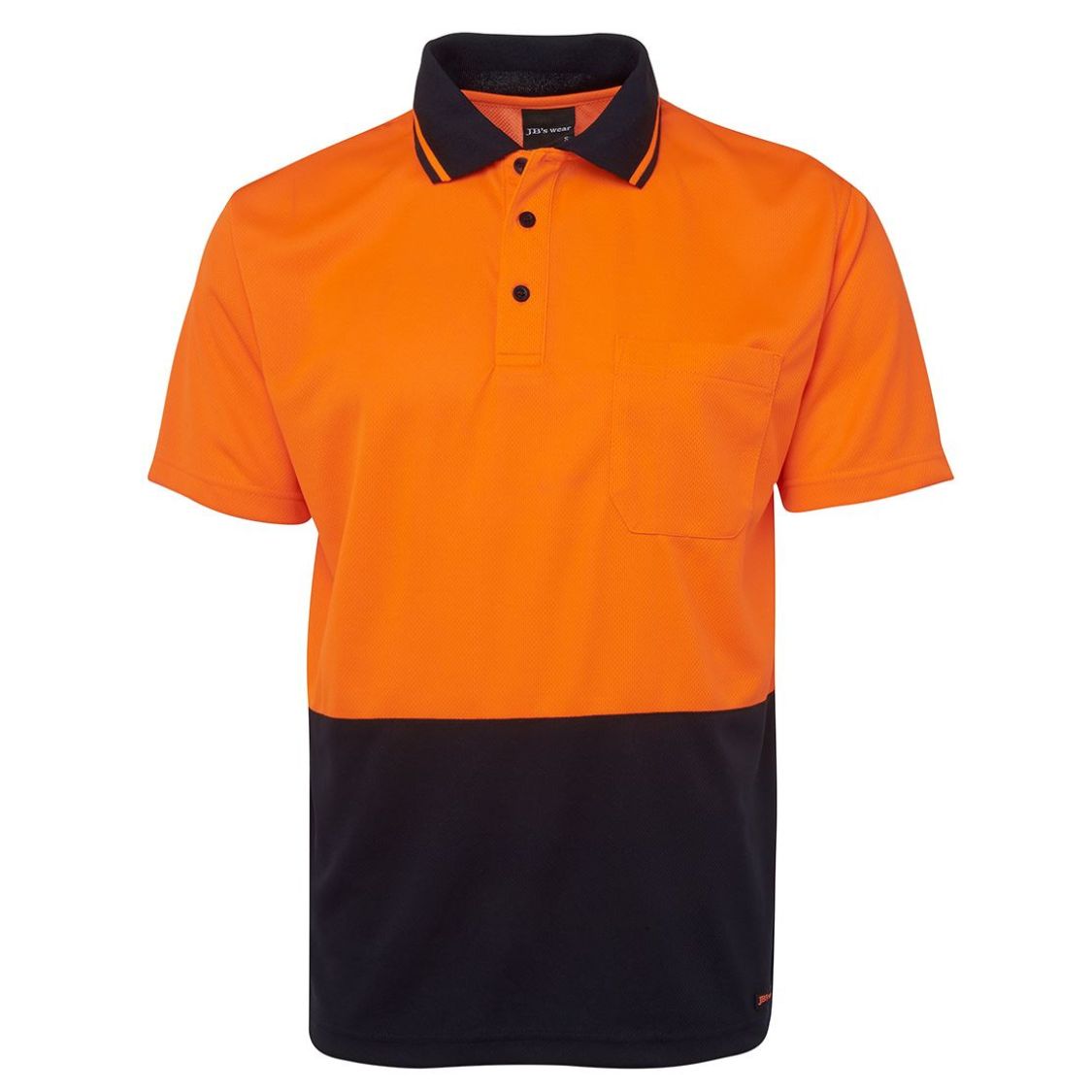 JB 6HVNC Adults and Kids Hi Vis Non Cuff Traditional Polo