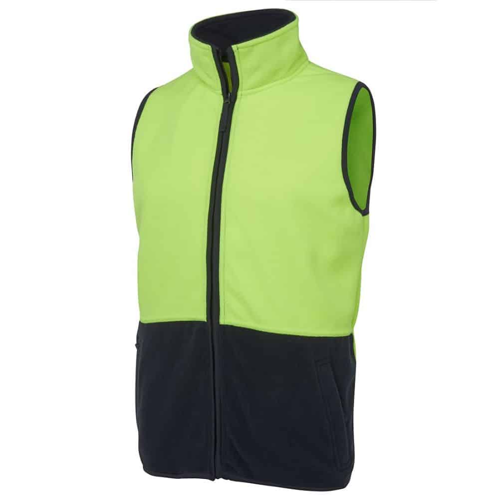 6HVPV_HI-VIS-POLAR-VEST-Lime-Navy-side