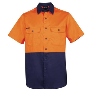 6HWSS_HI-VIS-SS-150G-WORK-SHIRT_Ora-Navy